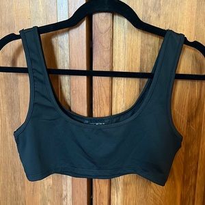 New Black Stretchy Cropped Tank, Perfect for Layering, Size Small, US 4.